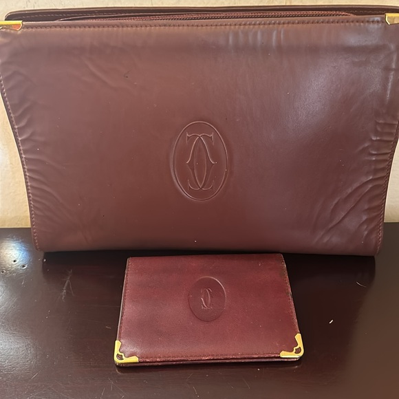 GUC Vintage Cartier zipper clutch, wallet and Cartier shopping bag!!! - Picture 6 of 8